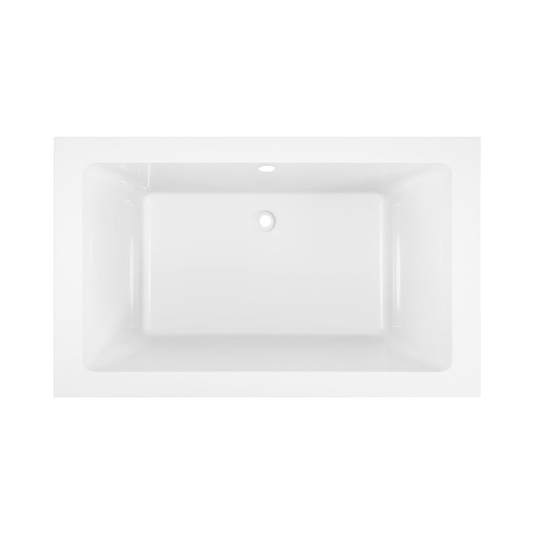Glossy White Acrylic Drop-In Tub with Jets