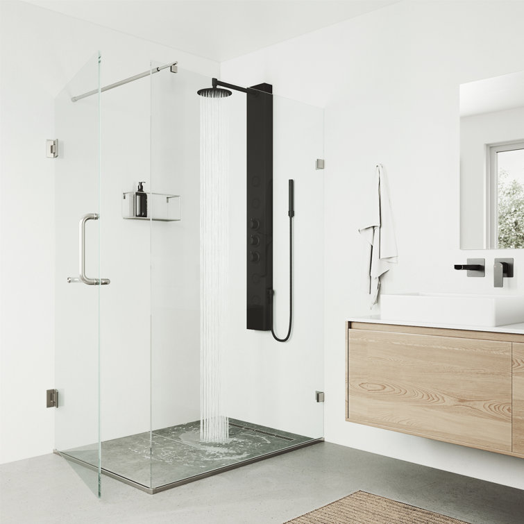 Ellington 59" Matte Black Aluminum 4-Jet Shower System