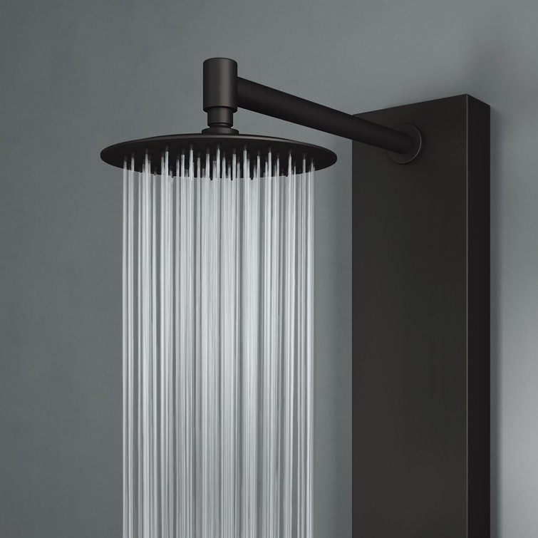 Ellington 59" Matte Black Aluminum 4-Jet Shower System
