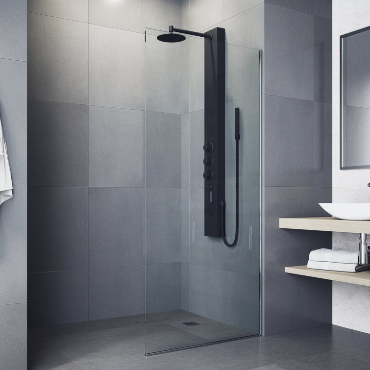 Ellington 59" Matte Black Aluminum 4-Jet Shower System
