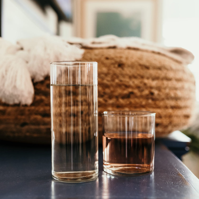 Libbey Miles 16-Piece Clear Glass Tumbler and Rocks Set