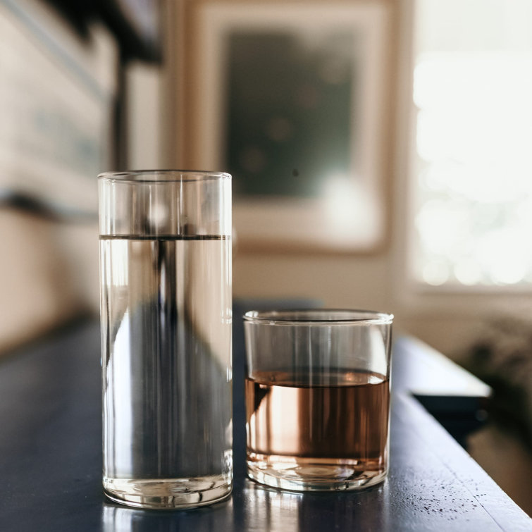 Libbey Miles 16-Piece Clear Glass Tumbler and Rocks Set