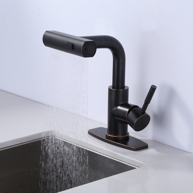 Oil Rubbed Bronze Single Handle Pull-Out Spray Bar Faucet