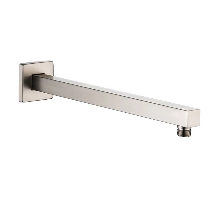 16" Brushed Nickel Square Wall-Mount Shower Arm