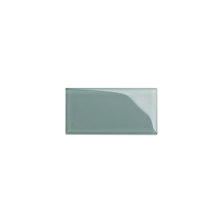 Classic Premium Glossy Gray Glass Subway Wall Tile 3" x 6"