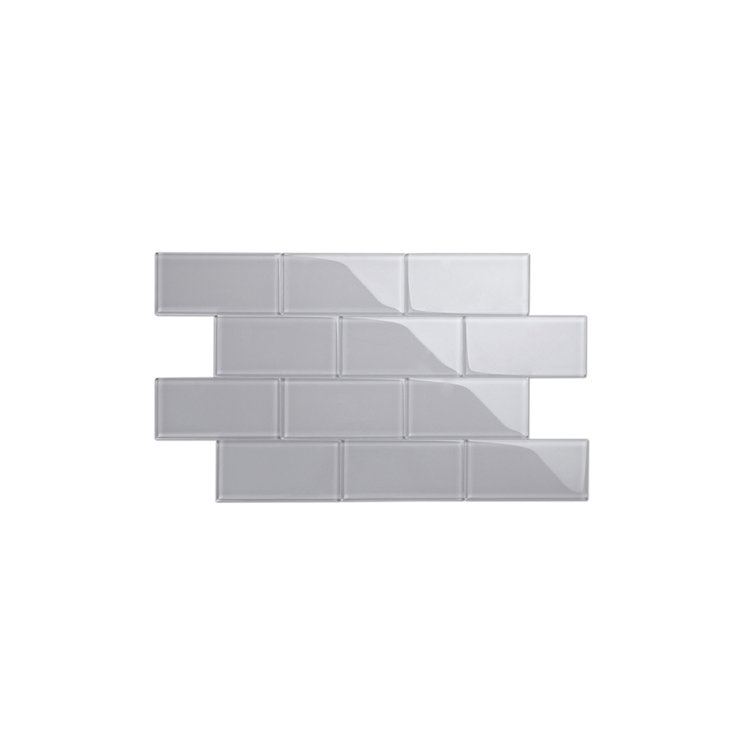 Lavender Gray 3" x 6" Glass Subway Wall Tile