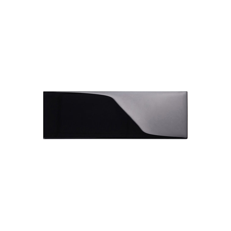 Black Glossy Glass Subway Wall Tile for Kitchen and Bathroom