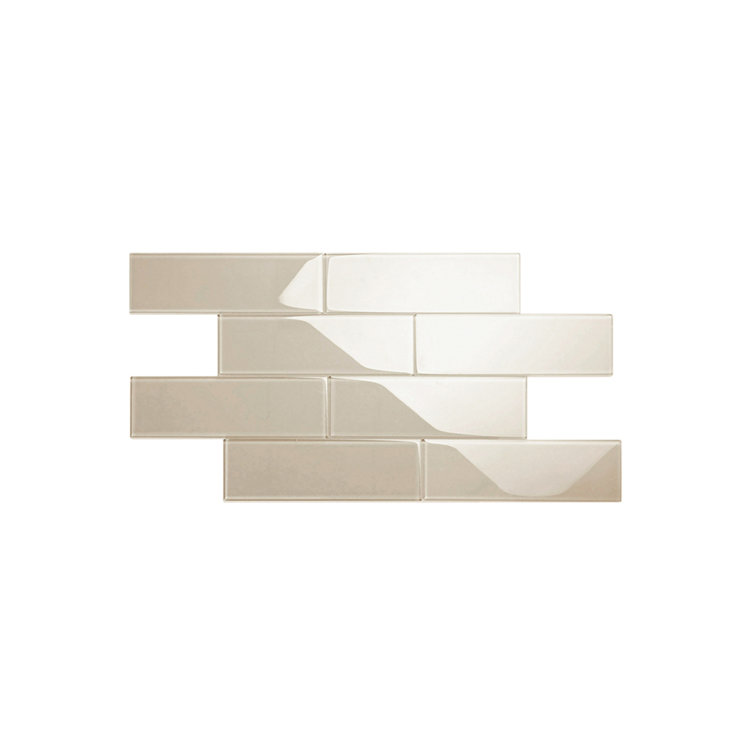 Light Taupe 4x12 Glass Subway Wall Tile