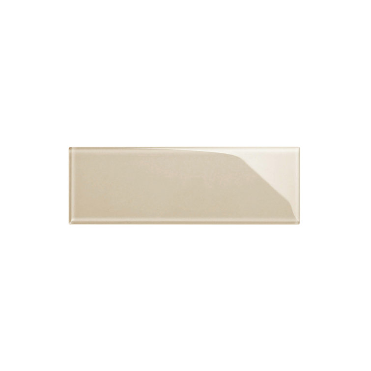 Light Taupe 4x12 Glass Subway Wall Tile