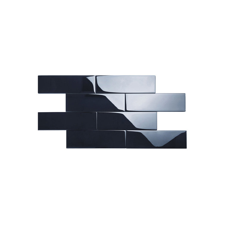 Midnight Blue 4" x 12" Glossy Glass Subway Wall Tile