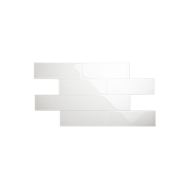 Alabaster Glass Subway 4" x 12" Wall Tile