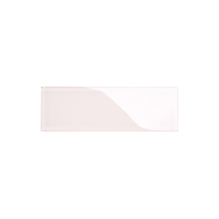 Rose Pale Pink 4" x 12" Glass Subway Wall Tile