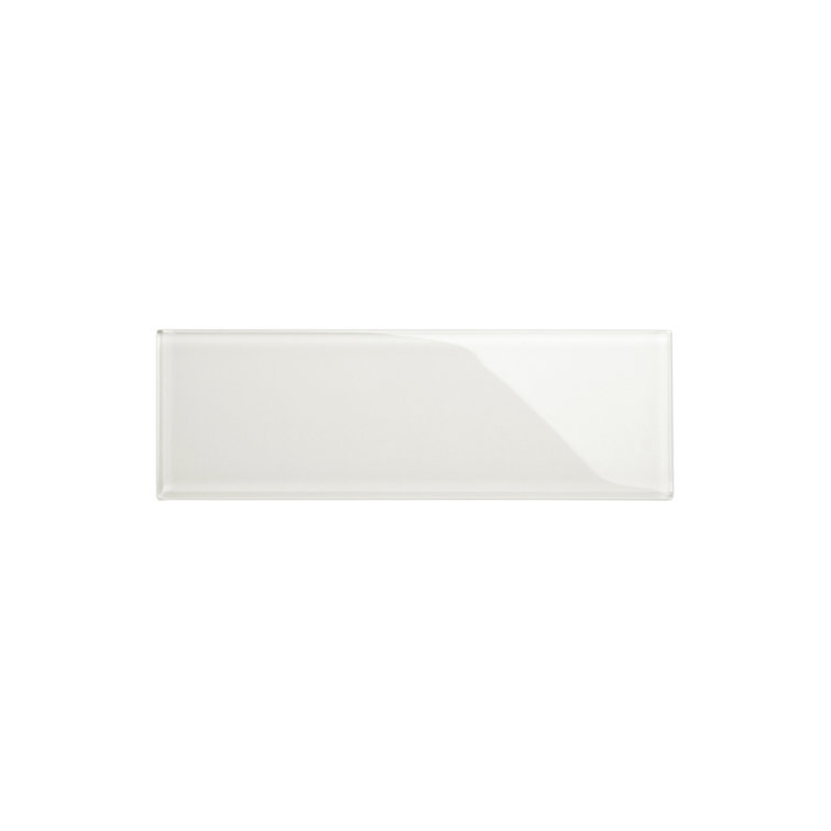 Agreeable Gray Glossy Glass Subway Wall Tile 4" x 12"