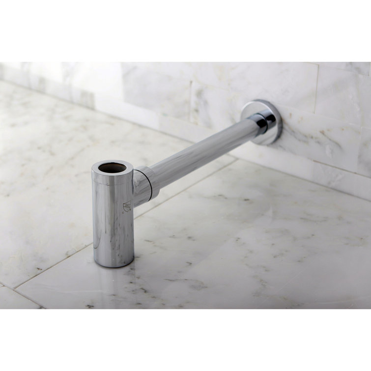 Polished Chrome Brass Modern Bottle Trap for Vessel Sink