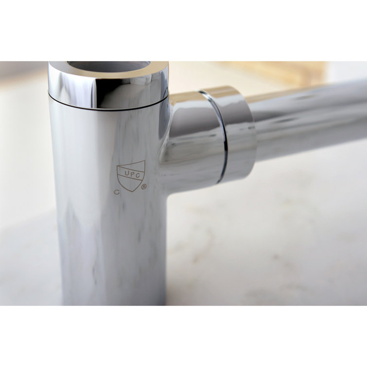 Polished Chrome Brass Modern Bottle Trap for Vessel Sink