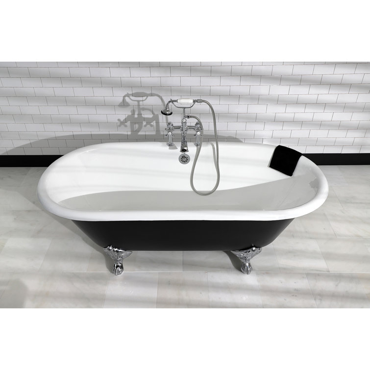 Polished Chrome Vintage Clawfoot Tub Waste and Overflow Drain