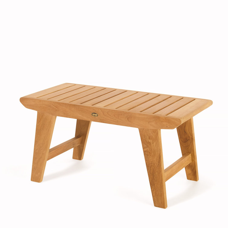Teak Wood 36-Inch Corner Shower Bench
