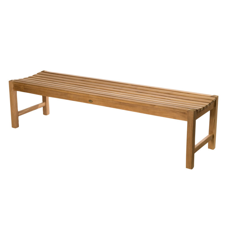 Elite 71" Natural Teak Outdoor Shower Bench