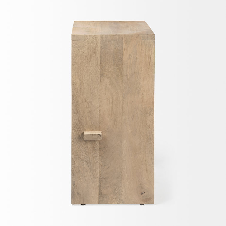 Dalina Light Brown Solid Wood Bar Stool
