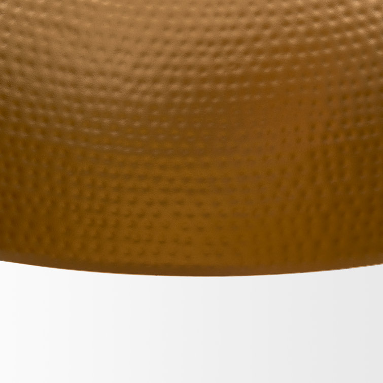 Karina 24" Matte Black and Brass Dome Pendant Light
