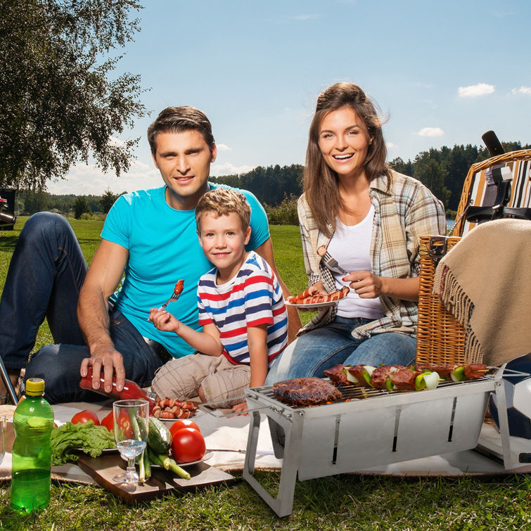 Compact Charcoal Stainless Steel Foldaway Grill