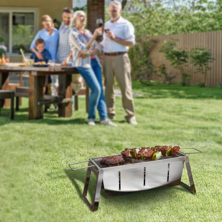 Compact Charcoal Stainless Steel Foldaway Grill