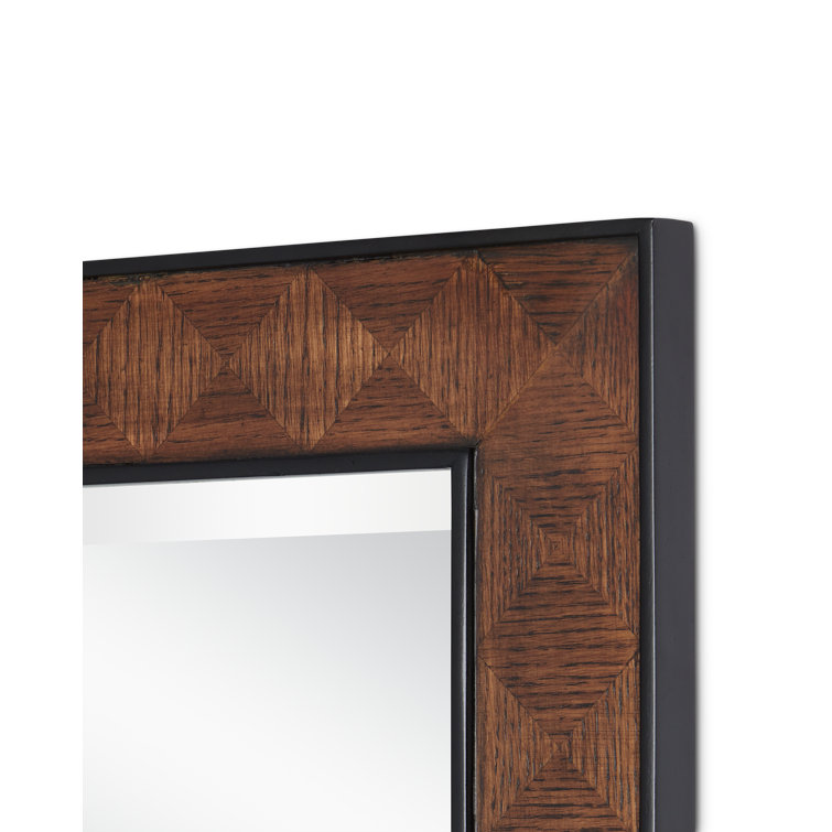 Dorian 38" Rectangular Oak Veneer Bathroom Mirror