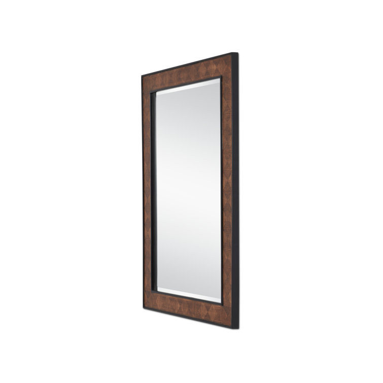 Dorian 38" Rectangular Oak Veneer Bathroom Mirror