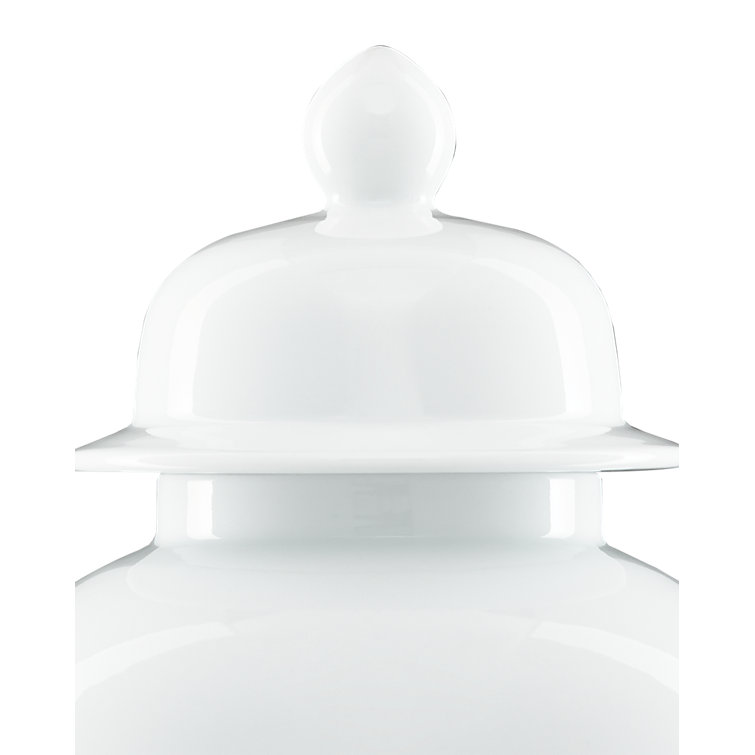 Imperial White Porcelain Ginger Jar with Lid