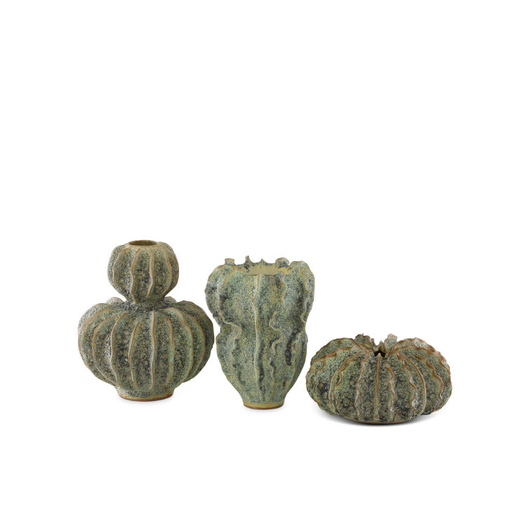 Moss Green Ceramic Decorative Table Vase