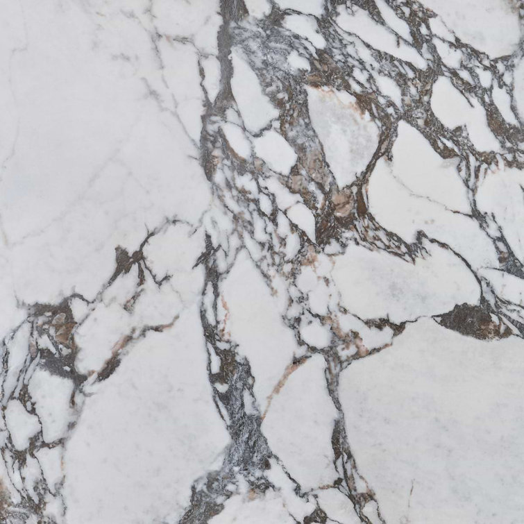 Signature 48x48 White Marble Look Satin Porcelain Tile