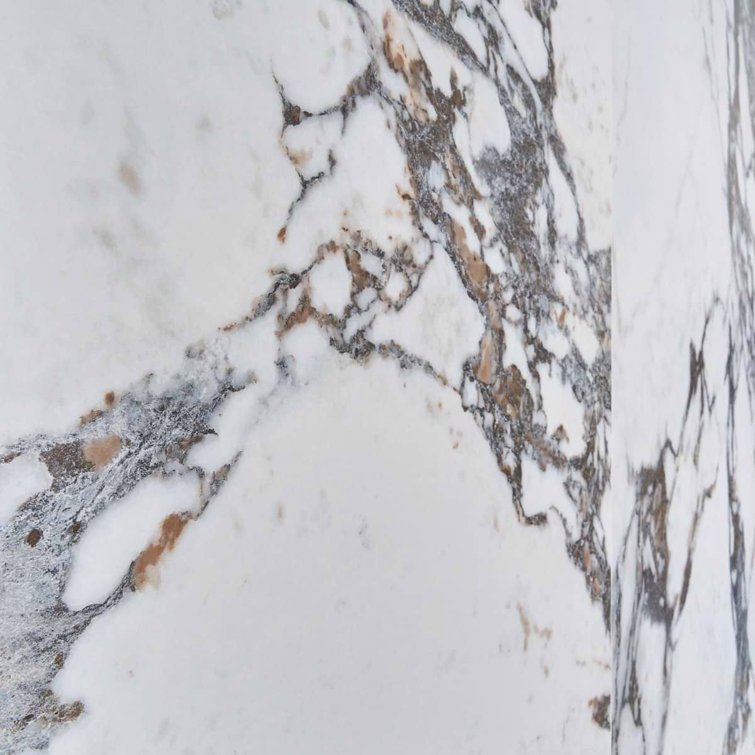 Signature 48x48 White Marble Look Satin Porcelain Tile