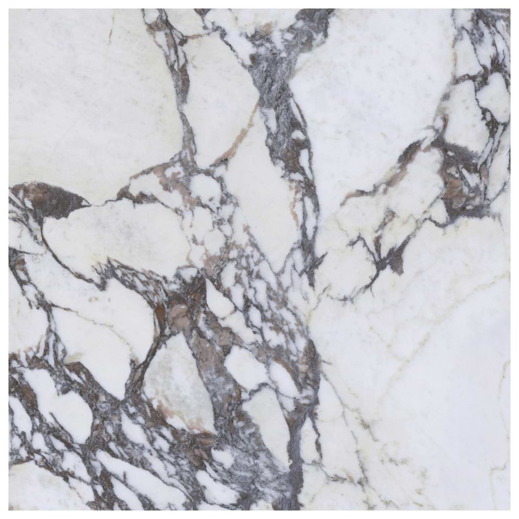 Signature 48x48 White Marble Look Satin Porcelain Tile