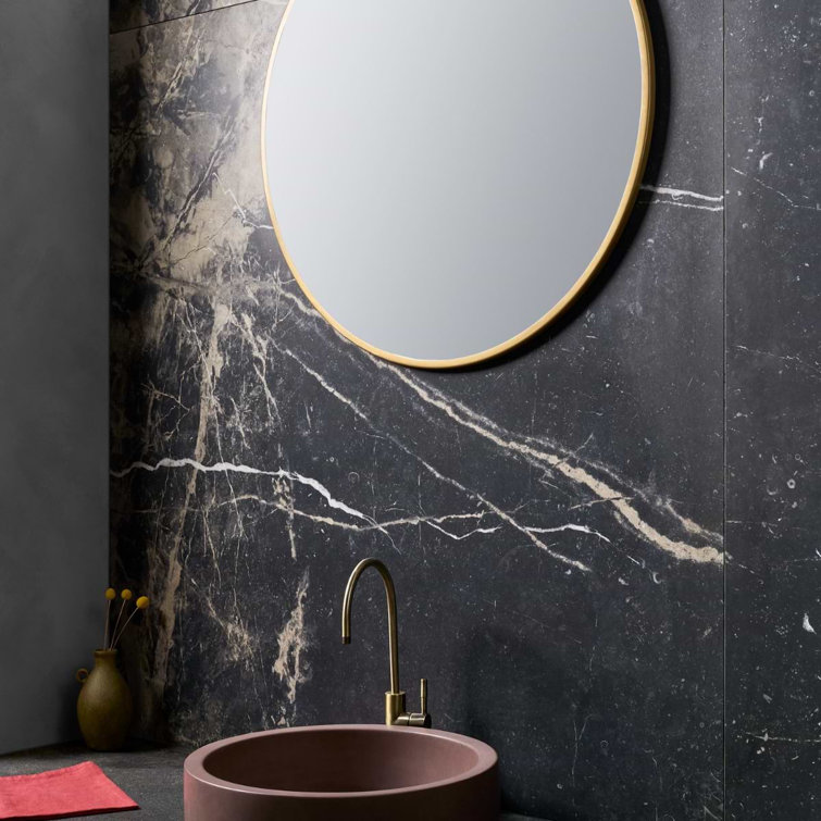 Large Black and Beige Marble Look Satin Porcelain Tile