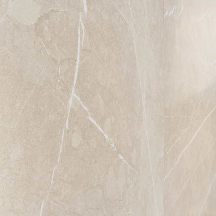 Cream Marble Look Satin Porcelain Large Format Tile