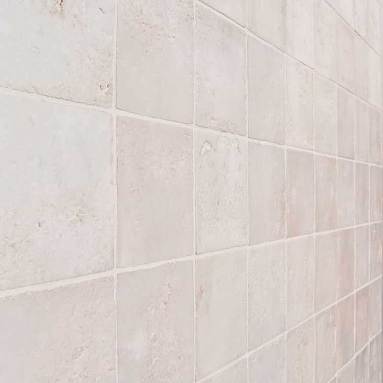 Matte White Textured Ceramic 5x5 Wall Tile