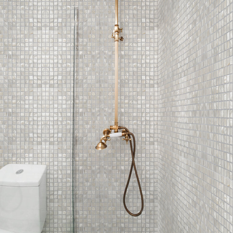 12" x 12" White Mother of Pearl Mosaic Tile