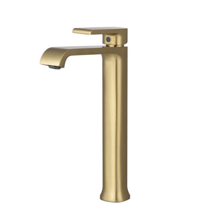 Brushed Gold Single Handle Vessel Sink Faucet