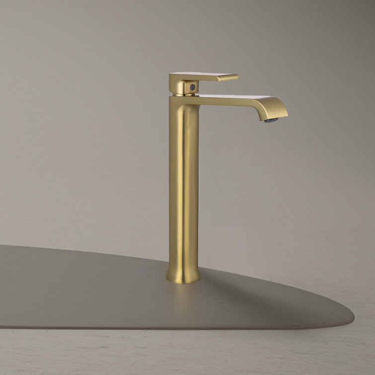 Brushed Gold Single Handle Vessel Sink Faucet