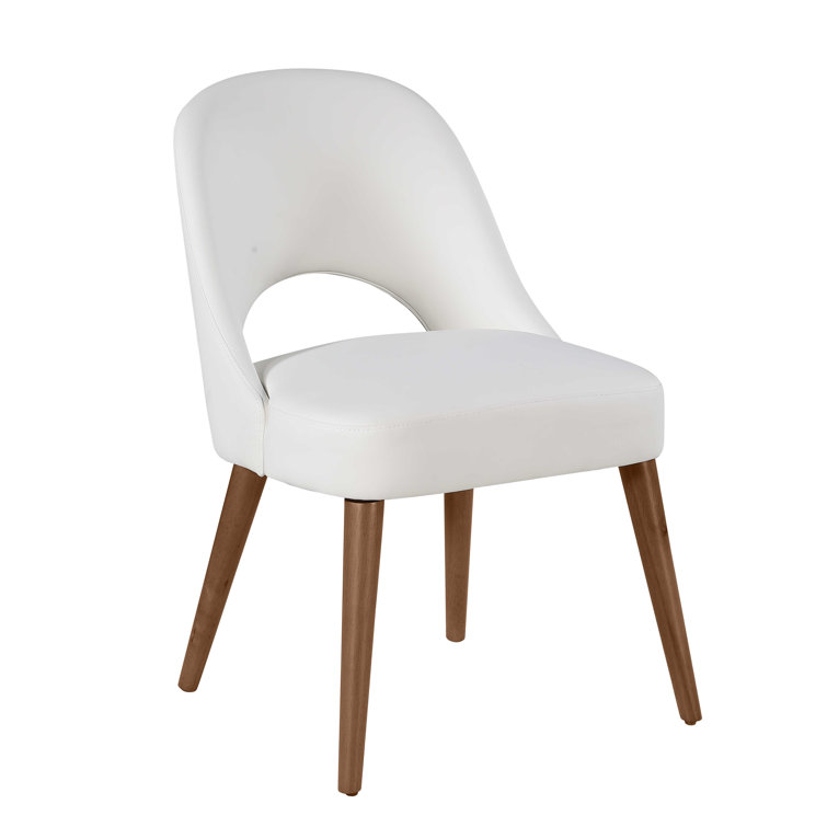 Modern White Marble Top Dining Table with Wooden Base and Chairs