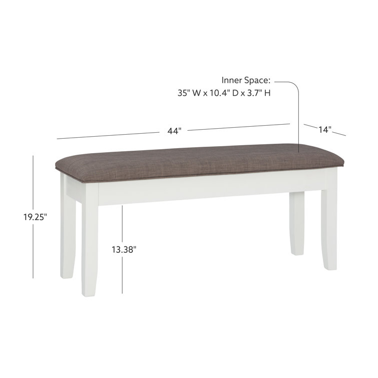 Vanilla White and Honey Brown 6-Piece Dining Set with Upholstered Chairs