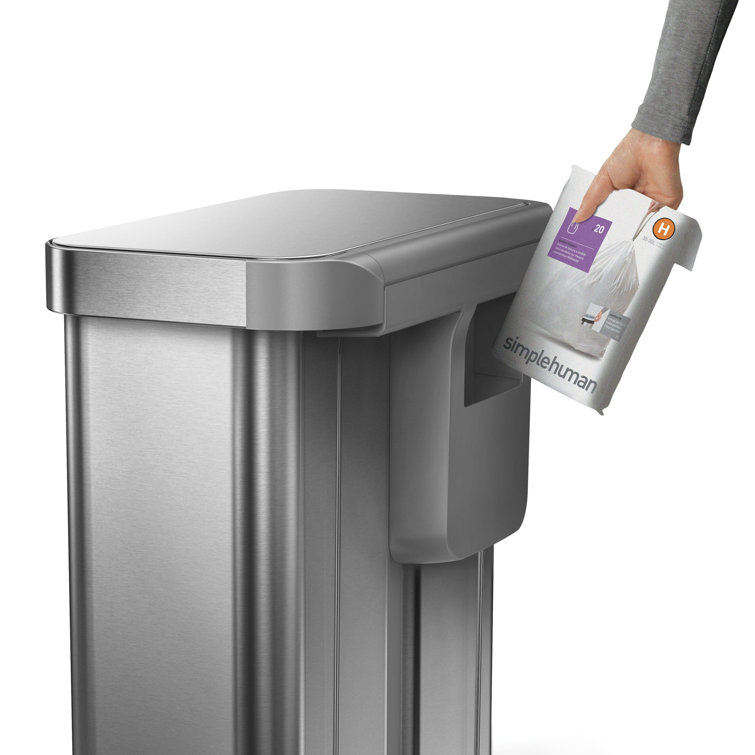 Fingerprint Resistant Stainless Steel Dual Compartment Pedal Trash Can