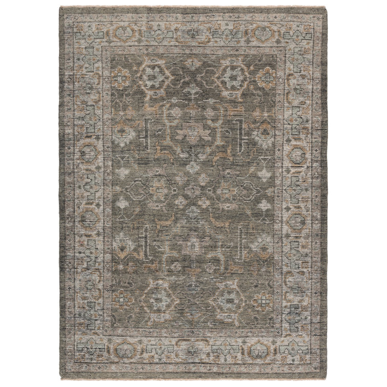 Izmir Hand-Knotted Blue Wool 5' x 7' Area Rug