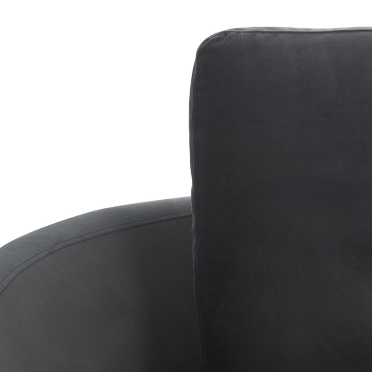Winford Giotto Mouse Velvet 92'' Sofa with Brass Accents