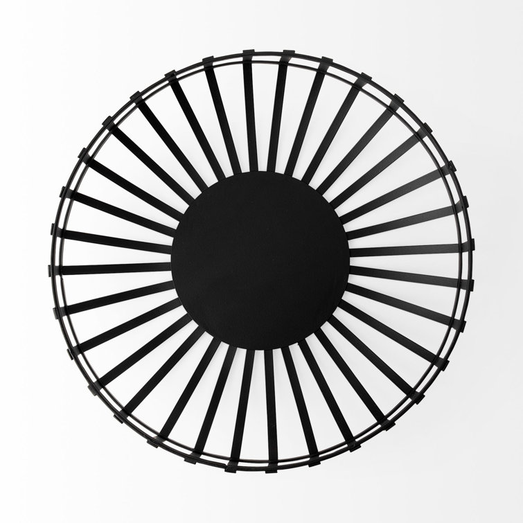 Matte Black Metal Wire Decorative Bowls - Set of 2