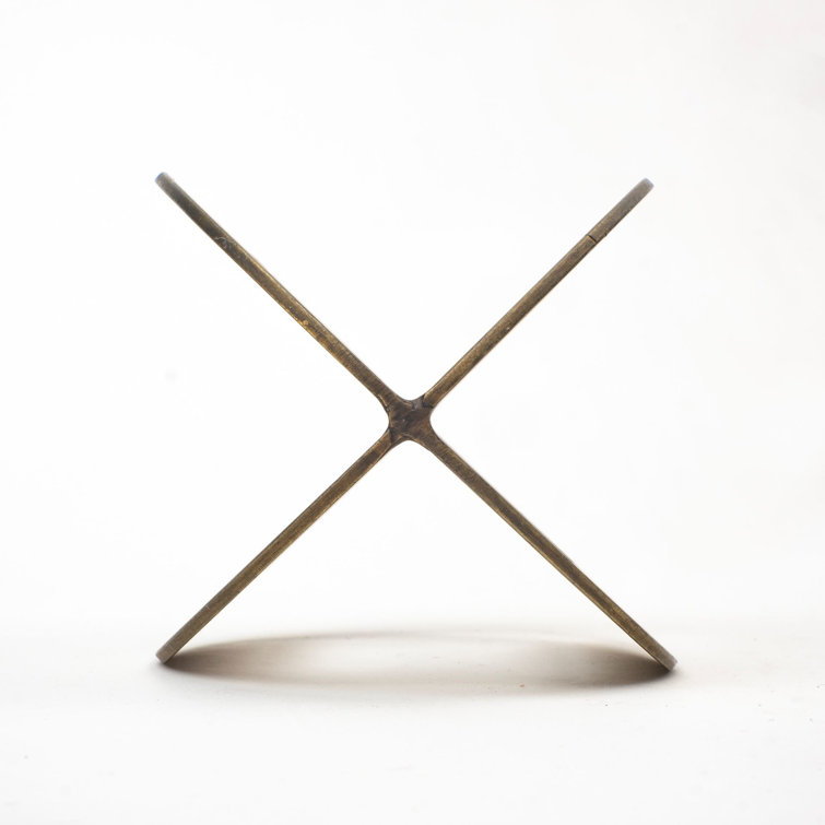 Antiqued Gold Geometric Metal Decorative Object