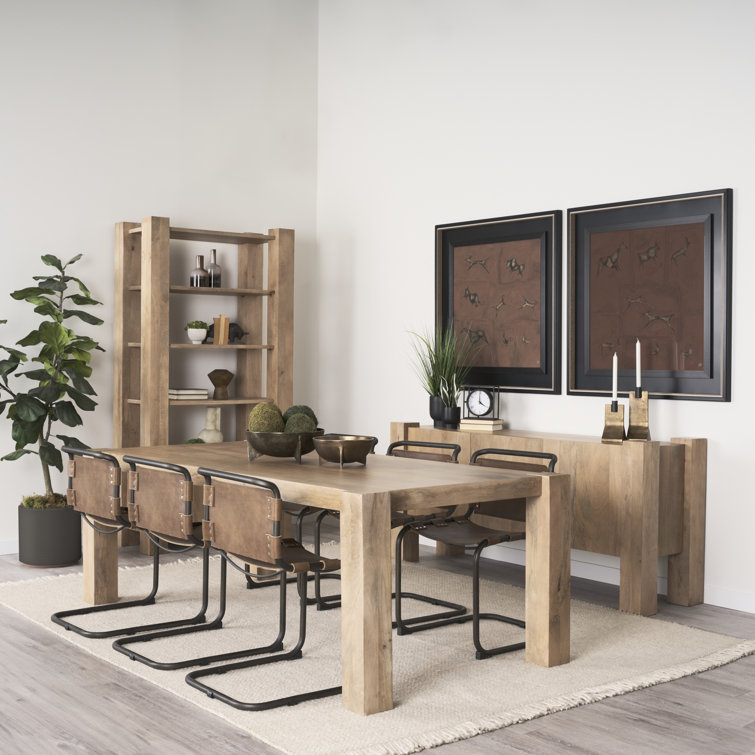 Wynda 74.5'' Light Brown Solid Wood Sideboard