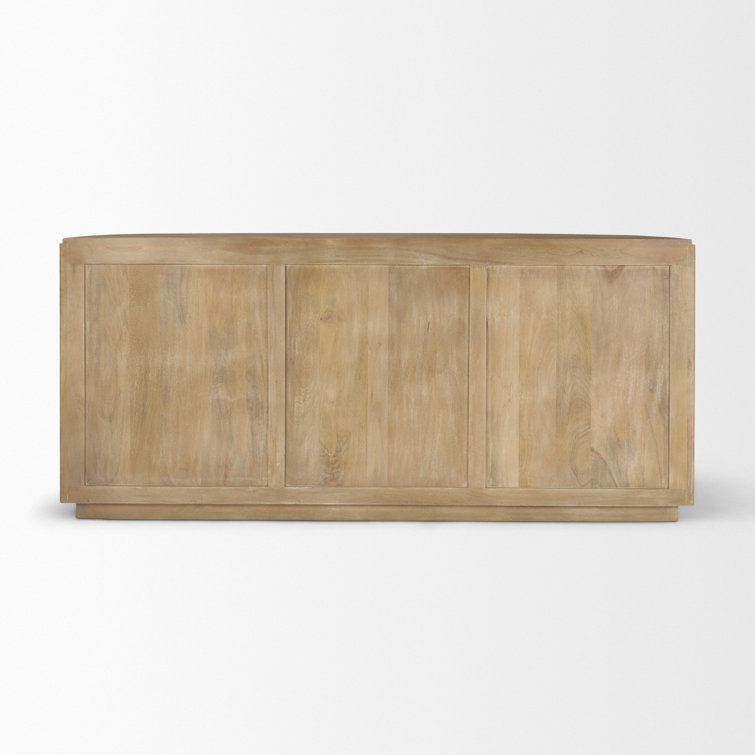 Terra 72'' Light Brown Fluted Wood Sideboard