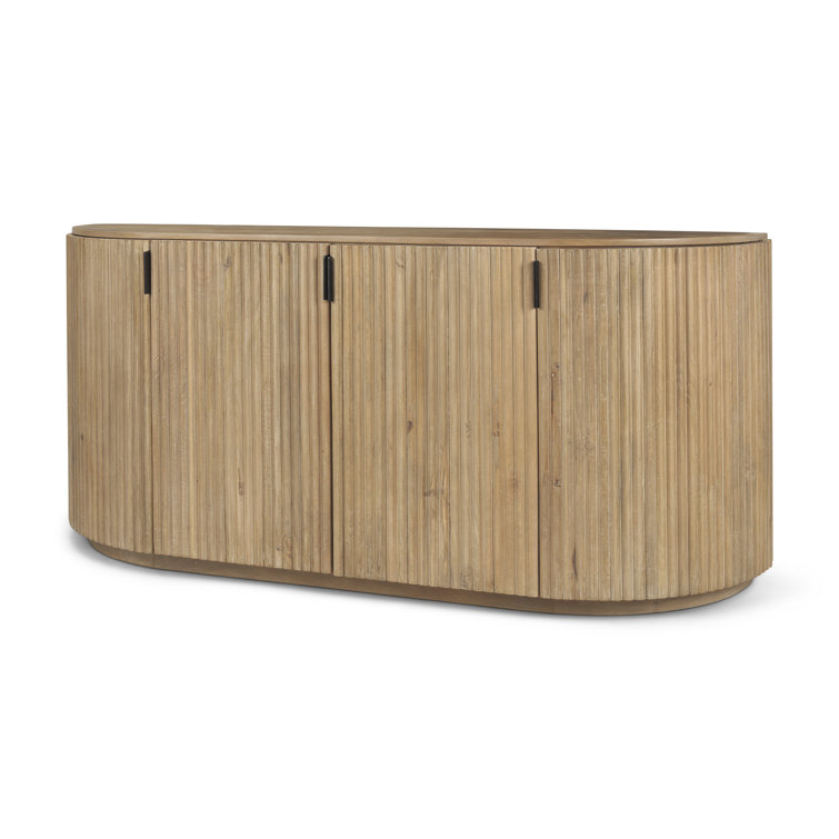 Terra 72'' Light Brown Fluted Wood Sideboard