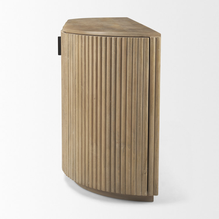 Terra 72'' Light Brown Fluted Wood Sideboard